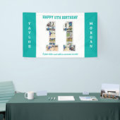 11e verjaardag jubileumnummer 11 foto collage spandoek (Beurs)