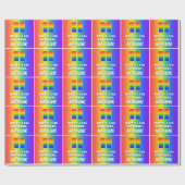 11e verjaardag: kleurrijk, vun regenboogpatroon #  cadeaupapier (Vlak)