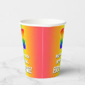 11e verjaardag: kleurrijk, vun regenboogpatroon #  papieren bekers (Rechts)