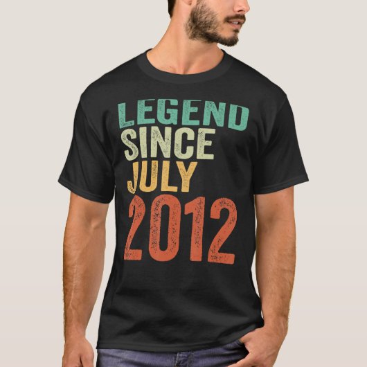 11e verjaardag Legende sinds juli 2012 T-shirt (Voorkant)