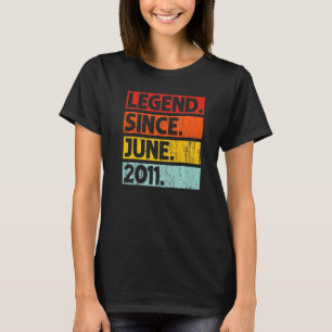 11e verjaardag Legende sinds juni 2011 elf jaar ou T-shirt