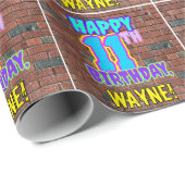 11e verjaardag: Leuk, Urban Graffiti geïnspireerd  Cadeaupapier (Rol Hoek)