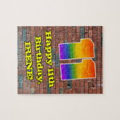 11e verjaardag: Leuke Graffiti-Geïnspireerde Regen Legpuzzel (Horizontaal)