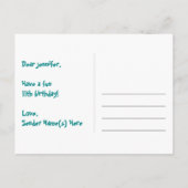 11e verjaardag – Leuke vuurwerkpatroon + Regenboog Briefkaart (Achterkant)