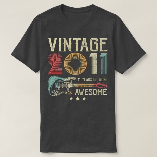 11e verjaardag Mannen Geweldige 2011 Gui T-shirt (Design voorkant)
