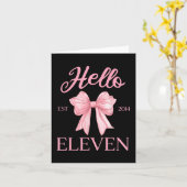 11e Verjaardag Meisje Schattigeste Hallo Coquette  Kaart (Gele Bloem)