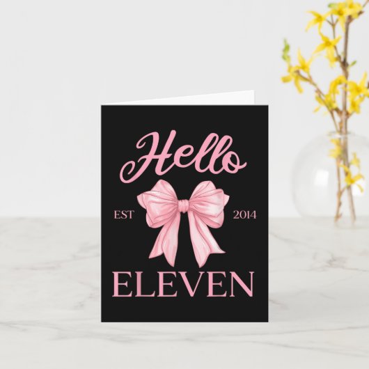 11e Verjaardag Meisje Schattigeste Hallo Coquette  Kaart (Gele Bloem)