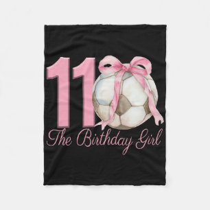 11e verjaardag Meisje Voetbal Ll Coquette Roze Str Fleece Deken