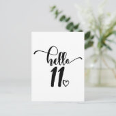 11e verjaardag Meisjes Hallo Elf Schattig 11 Jaar  Briefkaart (Staand voorkant)