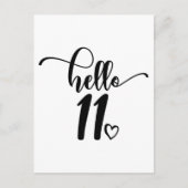 11e verjaardag Meisjes Hallo Elf Schattig 11 Jaar  Briefkaart (Voorkant)