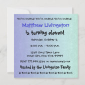 11e verjaardag Modern Blue en Black W690 Kaart (Achterkant)