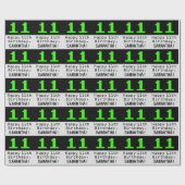 11e verjaardag - Nerdy / Geeky stijl "11" en naam Cadeaupapier (Vlak)