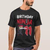 11e Verjaardag Ninja Happy 11 Jaar Old Funny B Day T-shirt (Voorkant)