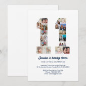 11e verjaardag nummer 11 aangepaste foto collage kaart (Voorkant / Achterkant)