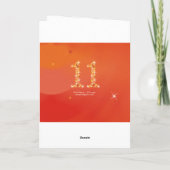 11e verjaardag - nummer 11 in sterren - rood - lee kaart (Achterkant)