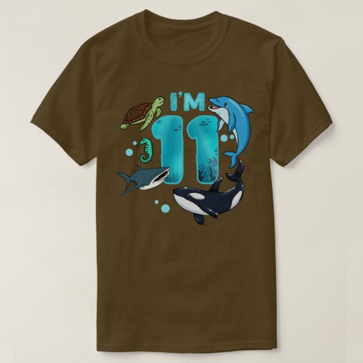 11e verjaardag onder het Zee T-shirt (Design voorkant)