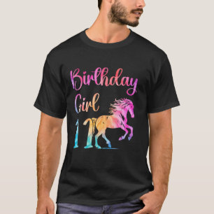11e Verjaardag Paard 11 Jaar Oud Meisje Verjaardag T-shirt