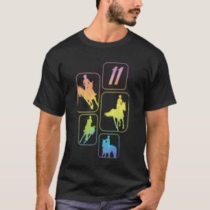 11e verjaardag paardrijder paardliefhebber 11 jaar t-shirt