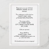 11e verjaardag Partij — Legant Manuscript + de Naa Folie Uitnodiging (Achterkant)