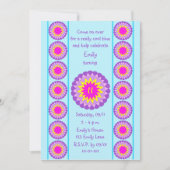 11e verjaardag Party uitnodiging Cool Blue 11 (Voorkant)