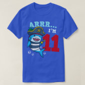 11e verjaardag Pirate Shark T-shirt (Design voorkant)