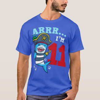 11e verjaardag Pirate Shark T-shirt