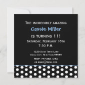 11e Verjaardag Polka Dots Schattige en Plezier voo Kaart (Achterkant)