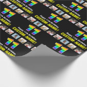 11e verjaardag: Regenboog "11"; Aangepaste foto's  Cadeaupapier (Hoek)