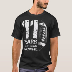 11e Verjaardag Retro American Football 11 Jaar T-shirt