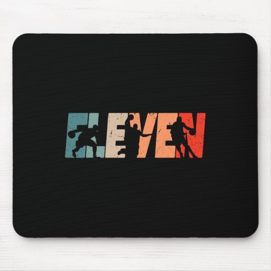 11e verjaardag Retro Bysketbyll 11 jaar oude jonge Muismat (Voorkant)