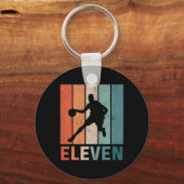 11e Verjaardag Retro Bysketbyll Lovers Boys Kinder Sleutelhanger (Voorkant)