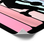 11e verjaardag Retro Bysketbyll Speler 11 jaar oud Poster (Hoek)