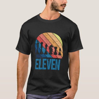11e verjaardag Retro Chess 11-jarig meisje T-shirt