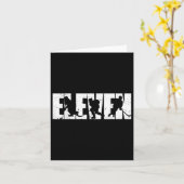 11e verjaardag Retro Ice Hockey 11 jaar oude jonge Kaart (Gele Bloem)