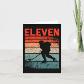 11e verjaardag Retro Ice Hockey 11 jaar oude jonge Kaart (Voorkant)