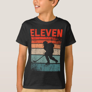 11e verjaardag Retro Ice Hockey 11 jaar oude jonge T-shirt