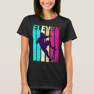 11e verjaardag Retro Skateboard Schaats 11 Jaar Ou T-shirt
