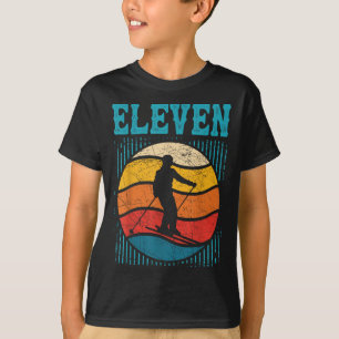 11e Verjaardag Retro Skiën 11 Jaar Oude Jongens Gi T-shirt