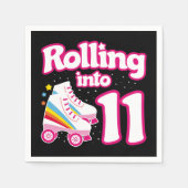 11e verjaardag rolschaatsen 11 jaar oud Schaats Servet (Voorkant)