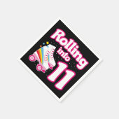 11e verjaardag rolschaatsen 11 jaar oud Schaats Servet (Hoek)