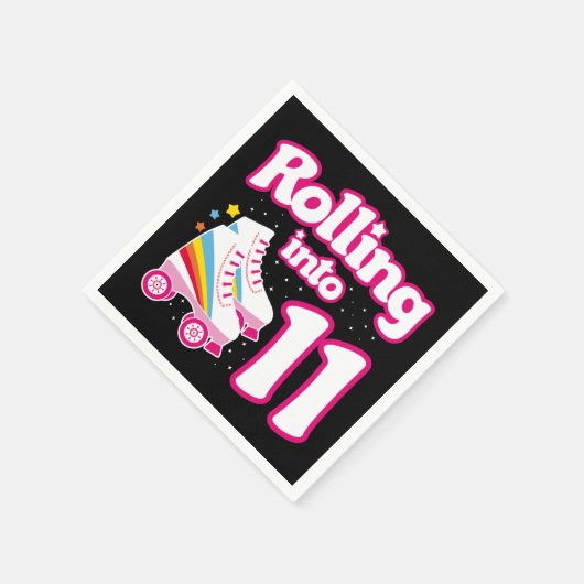 11e verjaardag rolschaatsen 11 jaar oud Schaats Servet (Hoek)