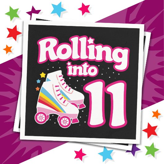 11e verjaardag rolschaatsen 11 jaar oud Schaats Servet