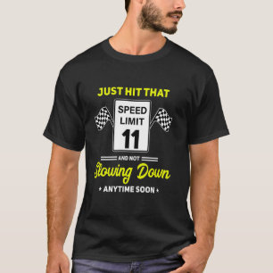 11e Verjaardag Snelheidslimiet Bord 18 km/u Funny  T-shirt