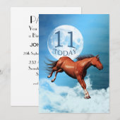 11e verjaardag Spirit Horse Party uitnodiging (Voorkant / Achterkant)
