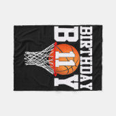 11e Verjaardag Sport 11 Jaar Oud Bysketbyll 11 Jon Fleece Deken (Voorkant (Horizontaal))