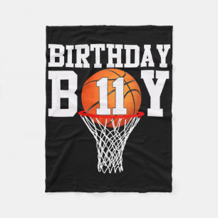 11e Verjaardag Sport 11 Jaar Oud Bysketbyll 11 Jon Fleece Deken