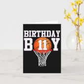 11e Verjaardag Sport 11 Jaar Oud Bysketbyll 11 Jon Kaart (Gele Bloem)
