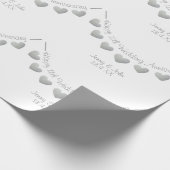 11e verjaardag staalbruiloft gepersonaliseerd cadeaupapier (Hoek)