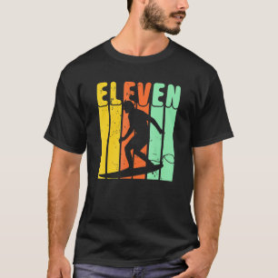 11e verjaardag Surfende jongens Draaien 11 Surfer  T-shirt