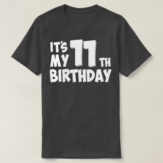 11e verjaardag t-shirt (Design voorkant)